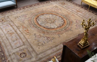 Lot 1140 - Savonnerie Design Carpet The pale wheat field...
