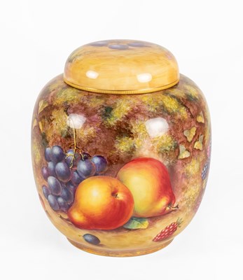 Lot 100 - A Royal Worcester Porcelain ginger Jar and...
