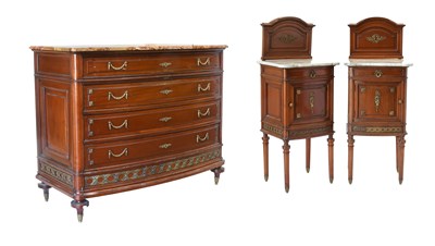 Lot 554 - A Pair of Mahogany, Gilt-Metal-Mounted Bedside...