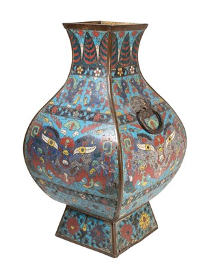 Lot 70 - A Chinese Cloisonne Vase, Fangdu, probably...