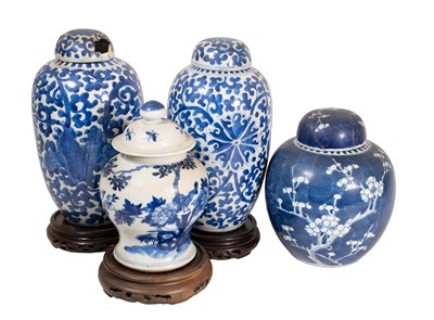 Lot 31 - A Pair of Chinese Porcelain Jars and Covers,...