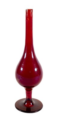 Lot 11 - A Ruby Glass Rose Water Sprinkler, probably...