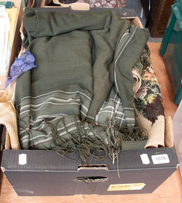 Lot 1019 - Assorted Textiles, comprising unframed...
