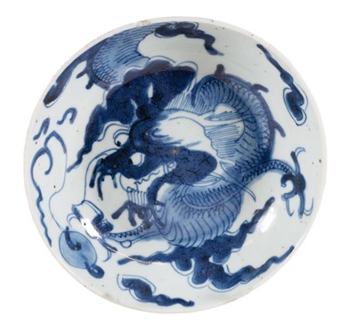 Lot 21 - A Chinese Porcelain Saucer Dish, late...