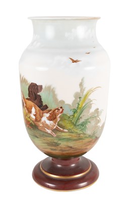 Lot 12 - A Baccarat Opaline Glass Vase, 19th century,...