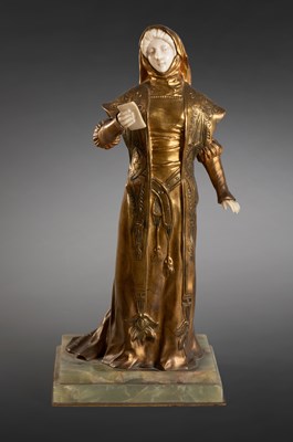 Lot 150 - Louis Ouvet (d. 1920) French: A Gilt Bronze...
