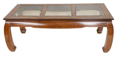 Lot 1173 - A Modern Chinese Burr Elm Coffee Table, with...