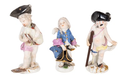 Lot 1249 - A Meissen Porcelain Figure of Cupid in...