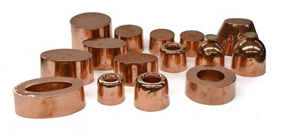 Lot 176 - Fifteen Various Victorian Copper Jelly and...