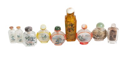 Lot 73 - A Chinese Internally-Decorated Amber Glass...