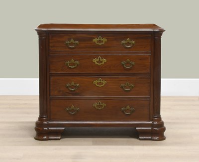 Lot 482 - A George III Mahogany Secretaire Chest, 3rd...