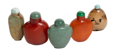 Lot 79 - A Chinese Agate Snuff Bottle, of baluster form,...