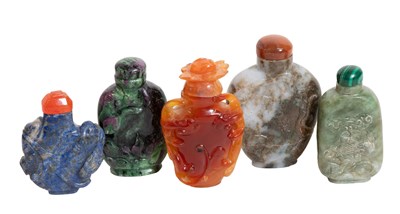 Lot 80 - A Chinese Carnelian Agate Snuff Bottle and...