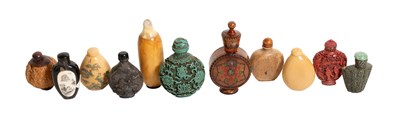 Lot 81 - A Chinese Cinnabar Lacquer Snuff Bottle and...