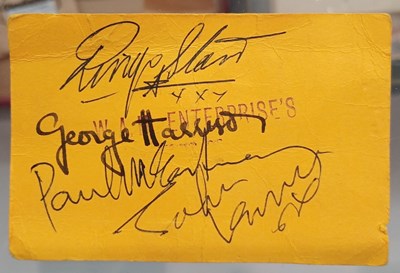 Lot 3183 - Beatles 1963 Signed Concert Ticket