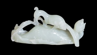 Lot 92 - A Chinese Pale Celadon Jade Carving, Qing...