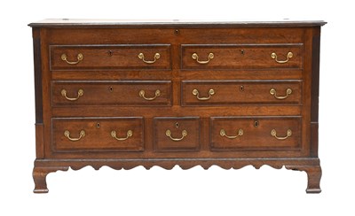Lot 460 - A George III Oak and Mahogany Lancashire Mule...