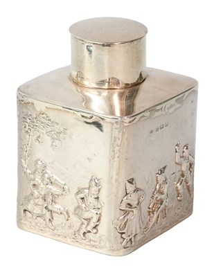 Lot 35 - An Edward VII Silver Tea-Caddy, by W. G....