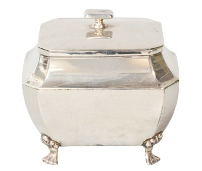 Lot 34 - A George V Silver Tea-Caddy, Maker's Mark Worn,...