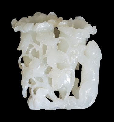 Lot 93 - A Chinese Pale Celadon Jade Carving, in...