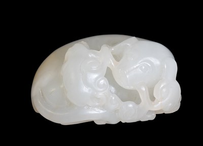 Lot 94 - A Chinese White Jade Carving, 19th/20th...