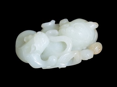 Lot 91 - A Chinese Pale Celadon Jade Carving, 19th/20th...