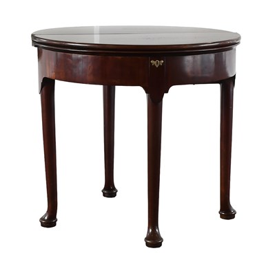Lot 481 - A George II Mahogany Foldover Tea and Games...