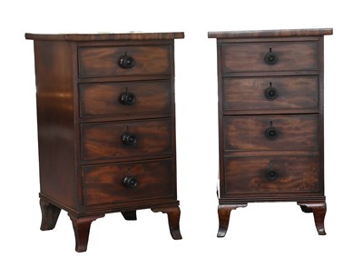Lot 479 - A Pair of Mahogany Bedside Cabinets, the...