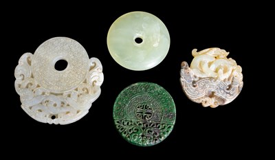 Lot 86 - A Chinese Jade Bi Disc, in 18th century style,...