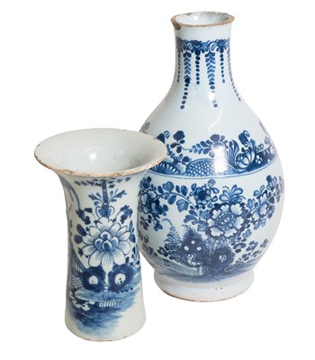 Lot 1244 - An English Delft Beaker Vase, circa 1760, of...