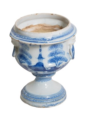 Lot 1241 - An English Delft Vase, circa 1750, of campana...