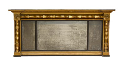 Lot 480 - A Gilt and Gesso Overmantel Mirror, circa 1820-...
