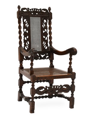 Lot 472 - A William & Mary Style Carved Walnut Open...