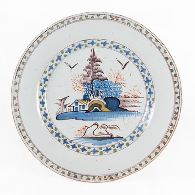 Lot 33 - An English Delft Dish, circa 1770, painted in...