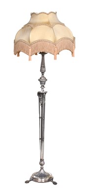 Lot 565 - An Adam-Style Chromed Metal Standard Lamp,...
