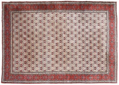 Lot 222 - Iranian Carpet, circa 1970 The ivory lattice...