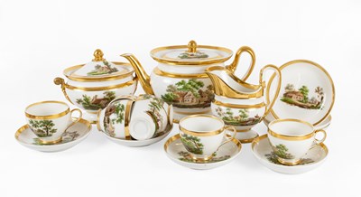 Lot 124 - A Paris Porcelain Tea Service, early 19th...