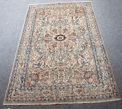 Lot 1131 - Nain Part-Silk Rug, the wheat field of...
