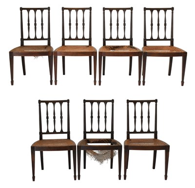 Lot 478 - A Set of Seven Late George III Carved Mahogany...