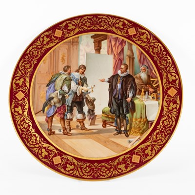 Lot 130 - A Vienna Porcelain Wall Plaque, early 20th...