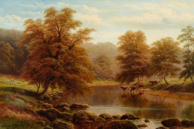 Lot 1042 - William Mellor (1851-1931) "On the Wharfe,...