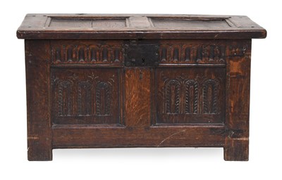 Lot 469 - A Late 17th Century Joined Oak Chest, of...