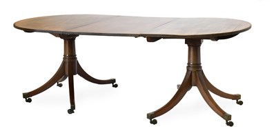 Lot 525 - A George III Mahogany Twin Pedestal Dining...