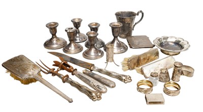 Lot 136 - A Collection of Assorted Silver and Silver...