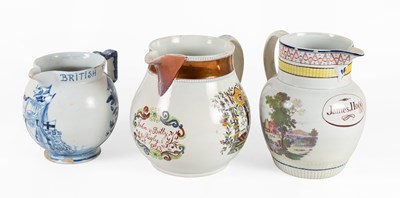 Lot 58 - A Documentary Pearlware Jug, circa 1820, of...