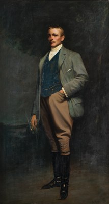 Lot 1077 - Paul Knight (exh.1883-1904) Portrait of a...