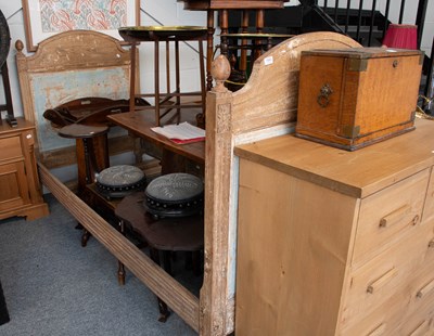 Lot 1472 - A Part Painted Pine Single Bed, 223cm by 100cm...