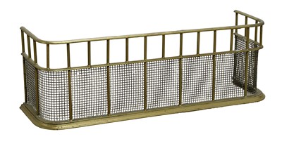 Lot 530 - A Victorian Brass Fire Curb, 2nd half 19th...