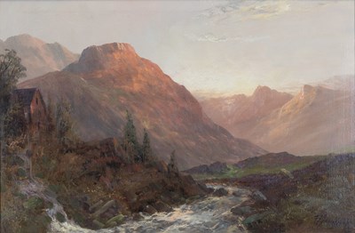 Lot 357 - Francis E Jamieson (fl. 1910-1940) Sunset in...