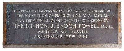 Lot 186 - Enoch Powell Interest: A Brass Presentation...